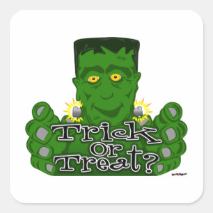 Frankie Trick or Treat? Quadratischer Aufkleber