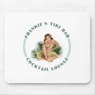 Frankie's Tiki Bar Hula Girl Cocktail Lounge Mousepad