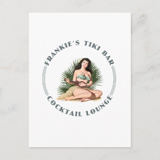 Frankie's Tiki Bar Hula Girl Postkarte (Vorderseite)