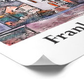 Frankische Schweiz Deutschland Travel Watercolor Poster (Ecke)