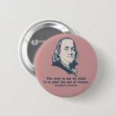Franklin - Auge des Glaubens Button (Vorne & Hinten)