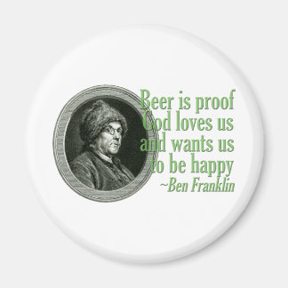Franklin Beer Quote Magnet