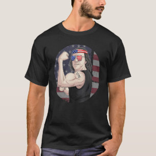 Franklin Benjamin 4. Juli Patriotische Flagge der  T-Shirt