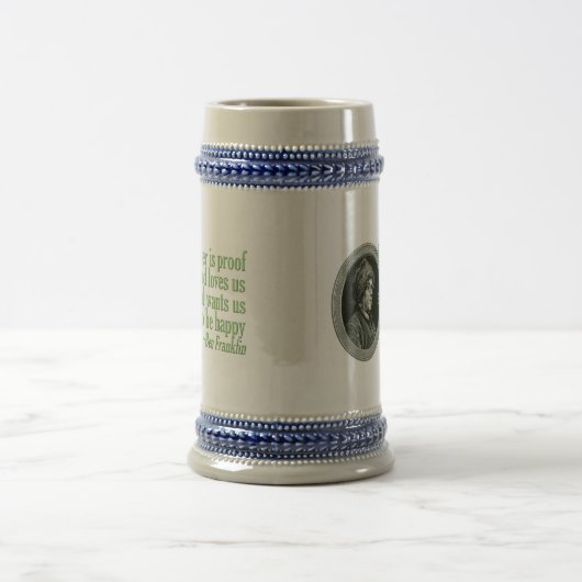 Franklin-Bier-Zitat Bierglas (Mittel)