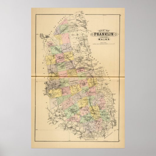 Franklin Co., Maine Poster (Vorne)