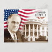 Franklin D. Roosevelt - 32. Präsident der USA Postkarte (Vorderseite)