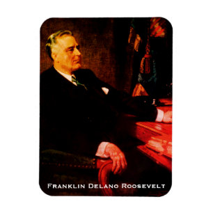 Franklin D. Roosevelt, 4 Präsident des Zweiten Wel Magnet