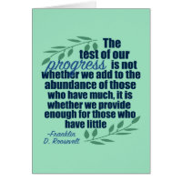 Franklin D. Roosevelt Inspirational Quote Card