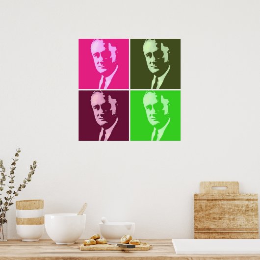 Franklin D. Roosevelt Pop Art Poster (Küche)
