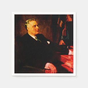 Franklin D. Roosevelt, Präsident der FRD-Demokrate Serviette