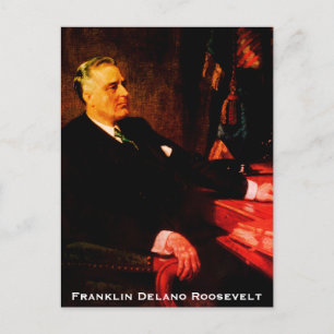 Franklin D. Roosevelt, Präsident des amerikanische Feiertagspostkarte