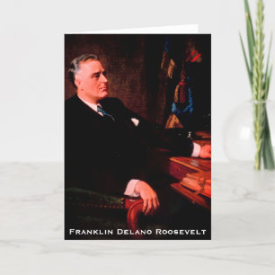 Franklin D. Roosevelt, Präsident für Depression un Dankeskarte