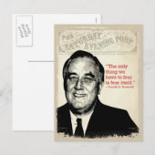 Franklin D. Roosevelt Quote Postkarte (Vorne/Hinten)