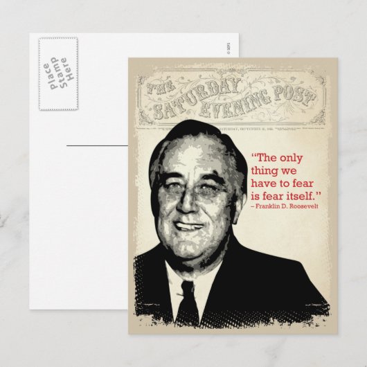 Franklin D. Roosevelt Quote Postkarte (Vorne/Hinten)