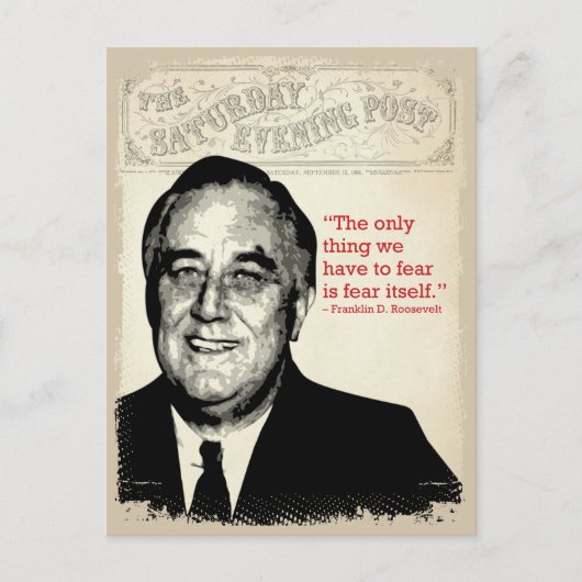 Franklin D. Roosevelt Quote Postkarte (Vorderseite)