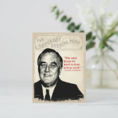 Franklin D. Roosevelt Quote Postkarte (Stehend Vorderseite)