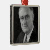Franklin D Roosevelt Silbernes Ornament (Rechts)