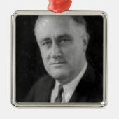 Franklin D Roosevelt Silbernes Ornament (Vorne)