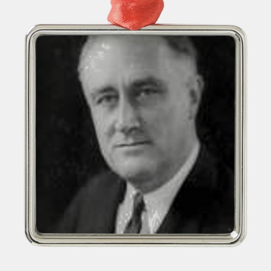 Franklin D Roosevelt Silbernes Ornament (Vorne)