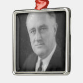 Franklin D Roosevelt Silbernes Ornament (Links)
