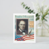 Franklin D. Roosevelt Vintag Songbook Cover Postkarte (Stehend Vorderseite)