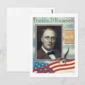 Franklin D. Roosevelt Vintag Songbook Cover Postkarte (Vorne/Hinten)
