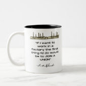 Franklin D. Roosevelt Zitat Zwei-Tonen-Kaffeepause Zweifarbige Tasse (Links)
