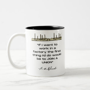 Franklin D. Roosevelt Zitat Zwei-Tonen-Kaffeepause Zweifarbige Tasse