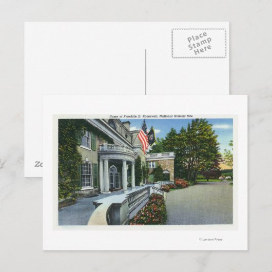 Franklin D Roosevelt's House Postkarte (Vorne/Hinten)