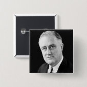 Franklin Delano Roosevelt Button (Vorne & Hinten)