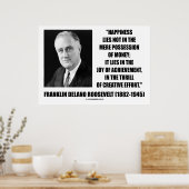Franklin Delano Roosevelt Glückseligkeit Kreatives Poster (Küche)