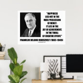 Franklin Delano Roosevelt Glückseligkeit Kreatives Poster (Heimbüro)
