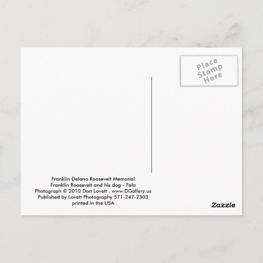 Franklin Delano Roosevelt Memorial Postkarte (Rückseite)