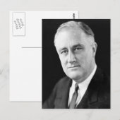 Franklin Delano Roosevelt Postkarte (Vorne/Hinten)