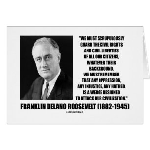 Franklin Delano Roosevelt Zivile Rechte Bürger