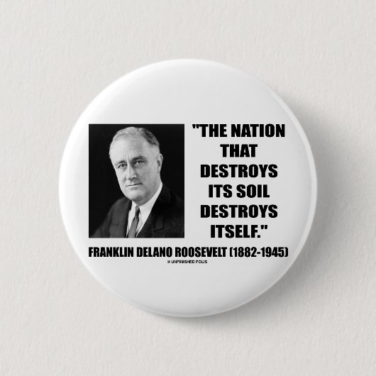 Franklin- Delano Rooseveltnation zerstört seinen Button (Vorderseite)