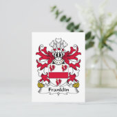 Franklin Familienwappen Postkarte (Stehend Vorderseite)
