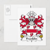 Franklin Familienwappen Postkarte (Vorne/Hinten)