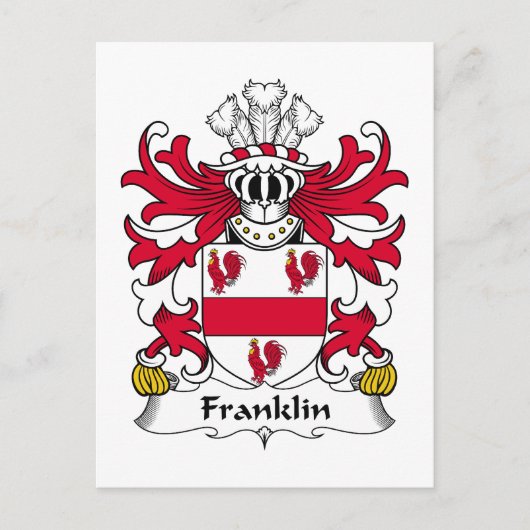 Franklin Familienwappen Postkarte (Vorderseite)