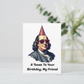 Franklin Fest Geburtstag Postkarte (Stehend Vorderseite)