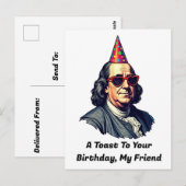 Franklin Fest Geburtstag Postkarte (Vorne/Hinten)