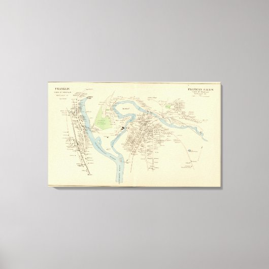 Franklin, Franklin Falls Leinwanddruck (Vorderseite)