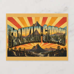Franklin-Gordon Wild Rivers TAS Vintage Reise Kuns Postkarte