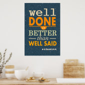 Franklin gut gemacht ist besser als gut gesagt poster (Küche)