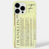 Franklin History Name Iphone Case (Rückseite)