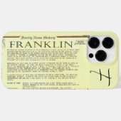 Franklin History Name Iphone Case (Rückseite (Horizontal))
