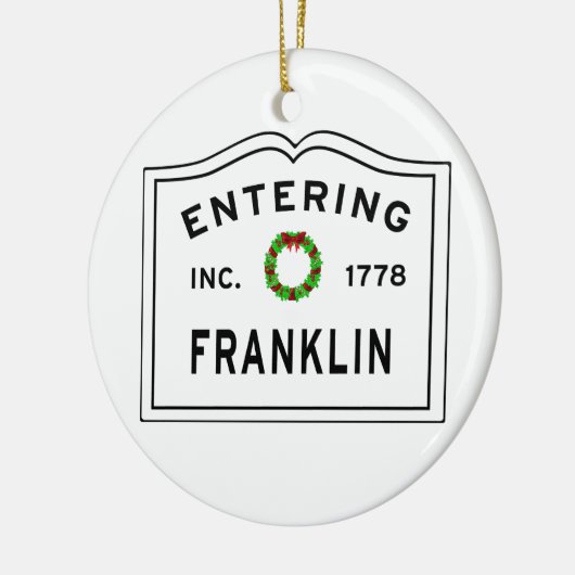Franklin Keramik Ornament (Links)