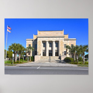 Franklin Landkreis Courthouse, Apalachicola, Flori Poster