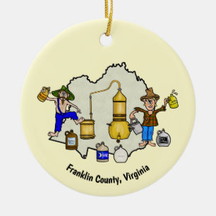 Franklin Landkreis, VA Moonshine Hauptstadt Orname Keramik Ornament