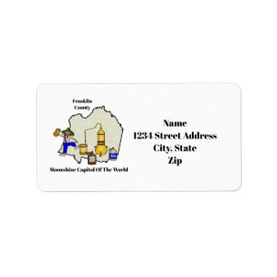 Franklin Landkreis, VA Return Address Label Adressaufkleber